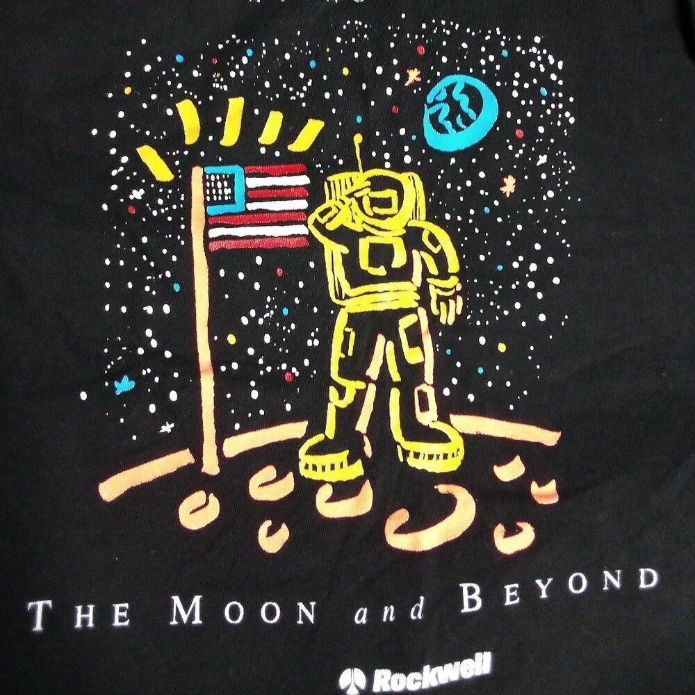 Vintage Apollo 11 Moon & Beyond Rockwell 25th Anniversary T-Shirt